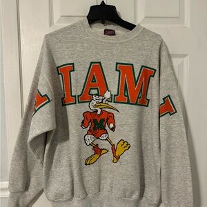 Gray UMiami Vintage Sweater